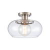 Clement 13'' Wide 1-Light Semi Flush Mount - Antique Nickel