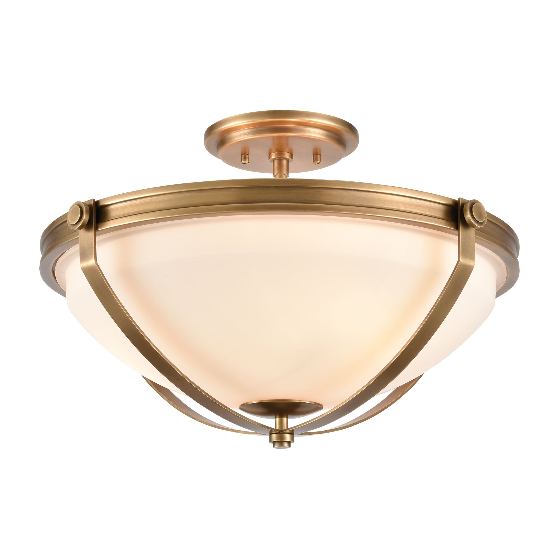 Connelly 19'' Wide 3-Light Semi Flush Mount - Brass