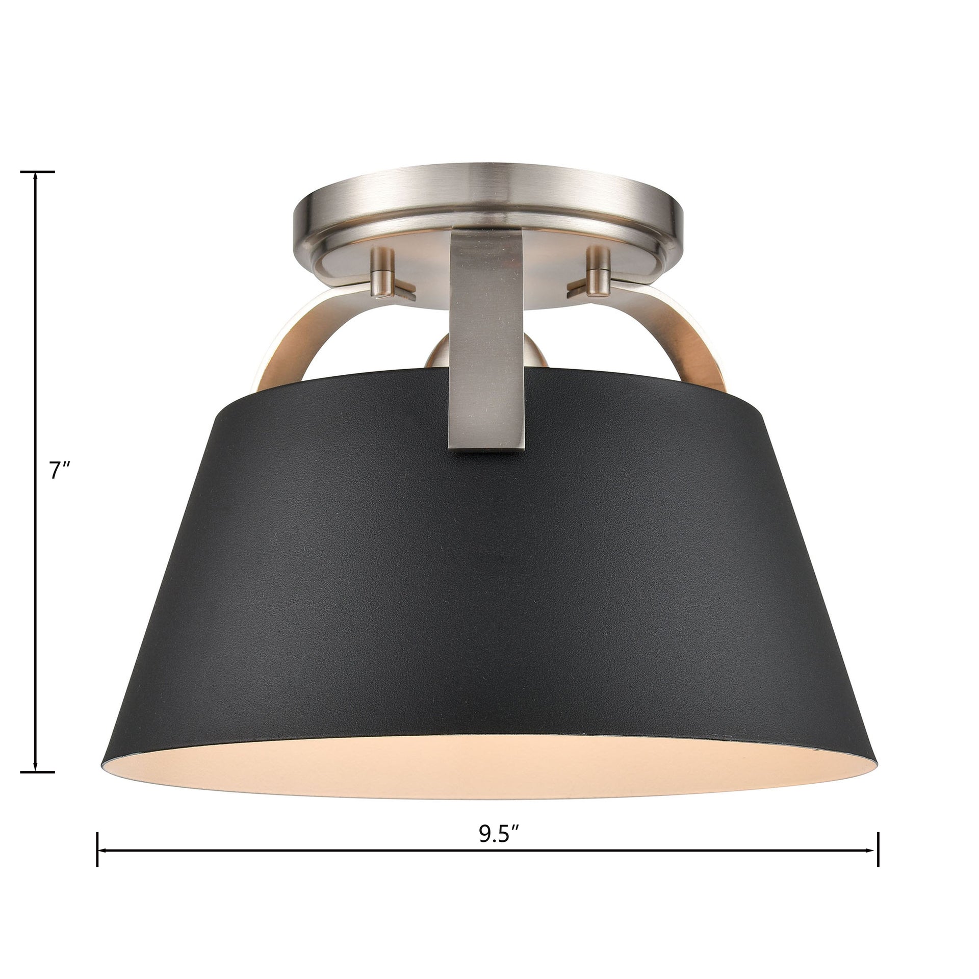 Jepson 9.5'' Wide 1-Light Semi Flush Mount - Matte Black