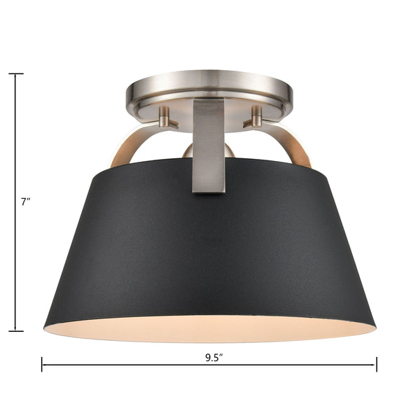 Jepson 9.5'' Wide 1-Light Semi Flush Mount - Matte Black
