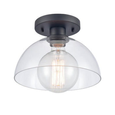 Julian 10'' Wide 1-Light Semi Flush Mount - Matte Black