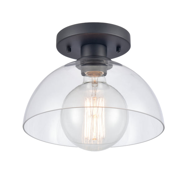 Julian 10'' Wide 1-Light Semi Flush Mount - Matte Black