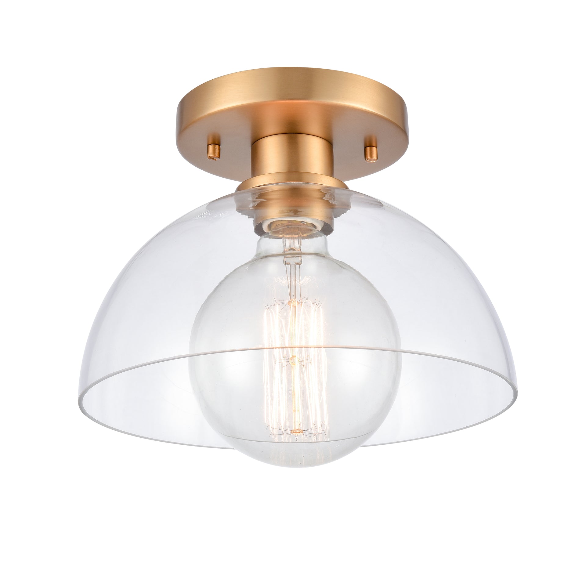 Julian 10'' Wide 1-Light Semi Flush Mount - Brushed Gold