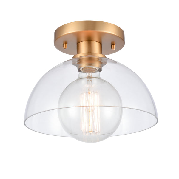 Julian 10'' Wide 1-Light Semi Flush Mount - Brushed Gold