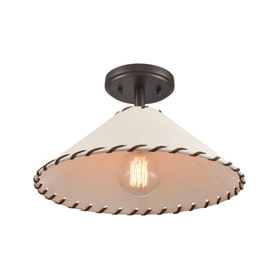 Marion 14'' Wide 1-Light Semi Flush Mount - Oil Rubbed Bronze