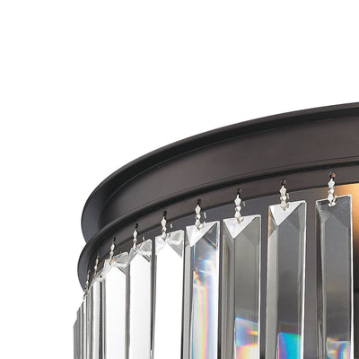 Palacial 19'' Wide 3-Light Semi Flush Mount - Oil Rubbed Bronze