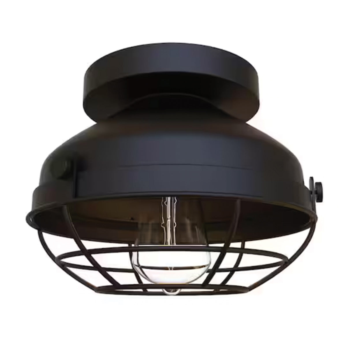 Ringley 8.5'' Wide 1-Light Semi Flush Mount - Matte Black