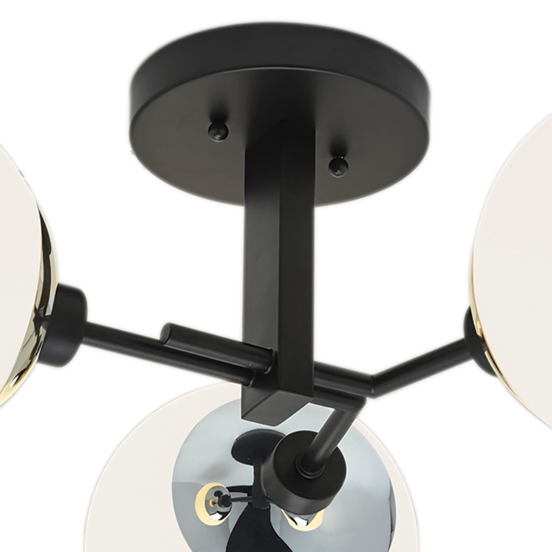 Triple Play 24.5'' Wide 3-Light Semi Flush Mount - Polished Nickel
