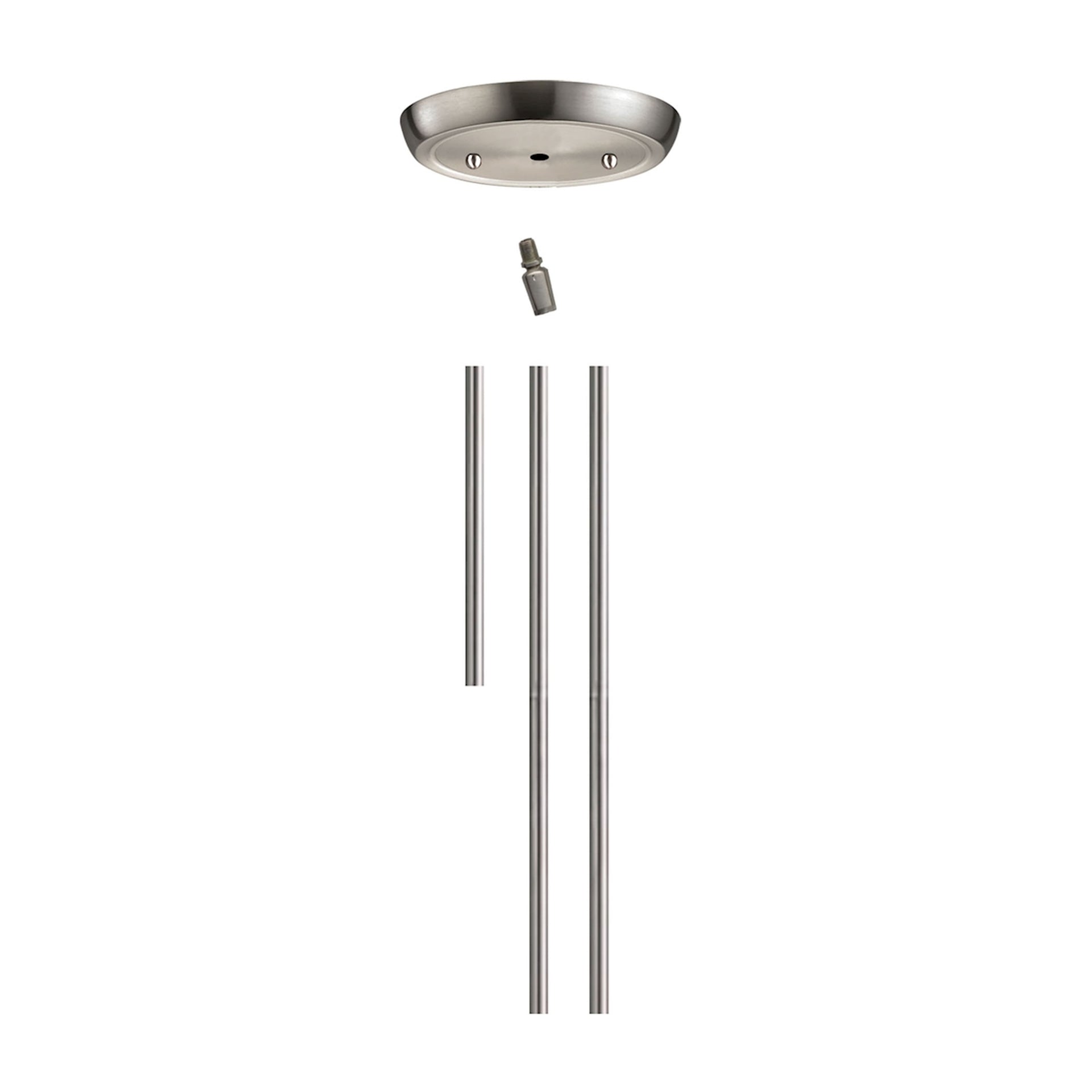 Rod Kit 1x6-inch 2x12-inch Extensions - Satin Nickel