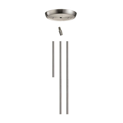 Rod Kit 1x6-inch 2x12-inch Extensions - Satin Nickel