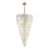 Hush 32.5'' Wide 42-Light Chandelier - Aged Brass with White