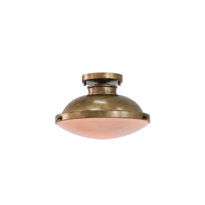 Brink 12'' Wide 1-Light Semi Flush Mount - Painted Natural Brass