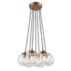 Boudreaux 18'' Wide 7-Light Chandelier - Matte Black with Antique Gold