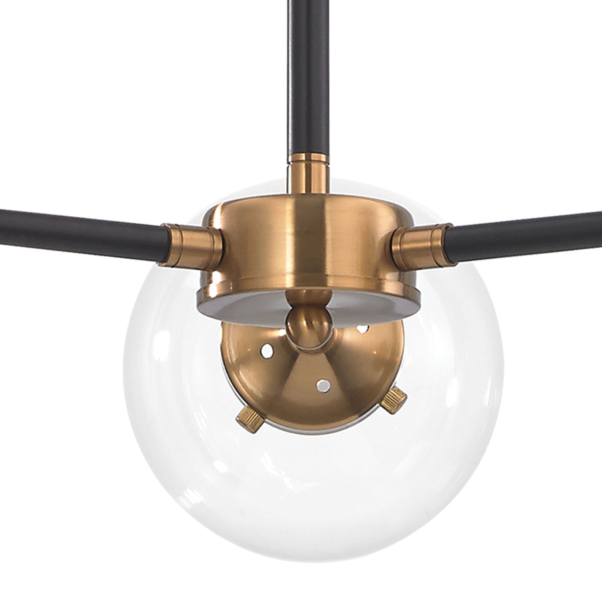 Boudreaux 26'' Wide 3-Light Chandelier - Matte Black with Antique Gold