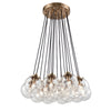 Boudreaux 29'' Wide 17-Light Chandelier - Matte Black with Antique Gold