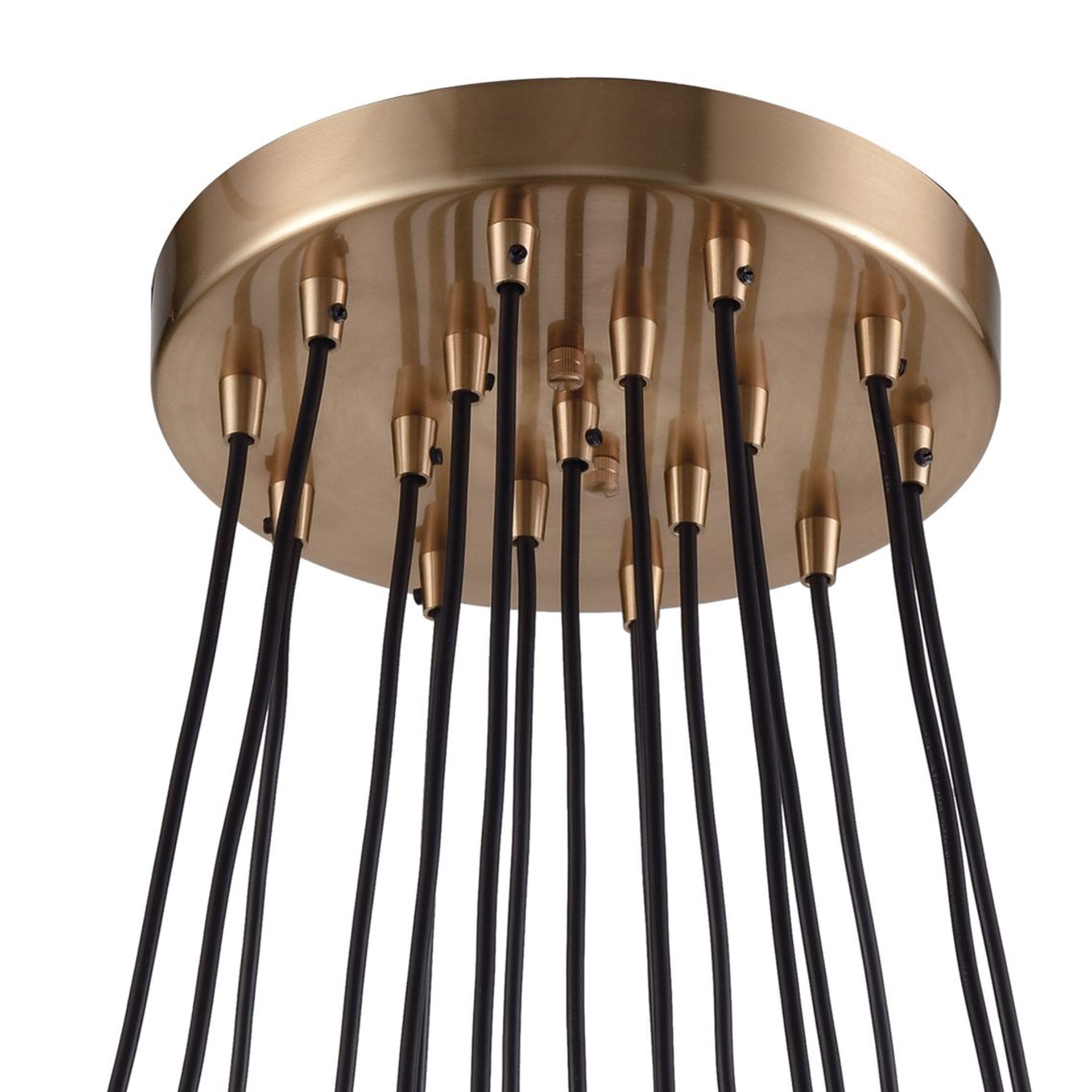Boudreaux 29'' Wide 17-Light Chandelier - Matte Black with Antique Gold