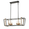Bridgette 36'' Wide 8-Light Linear Chandelier - Matte Black