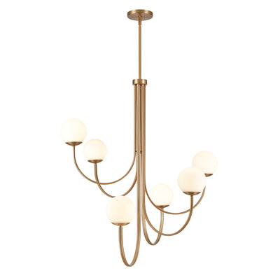 Caroline 36'' Wide 6-Light Chandelier - Brushed Gold