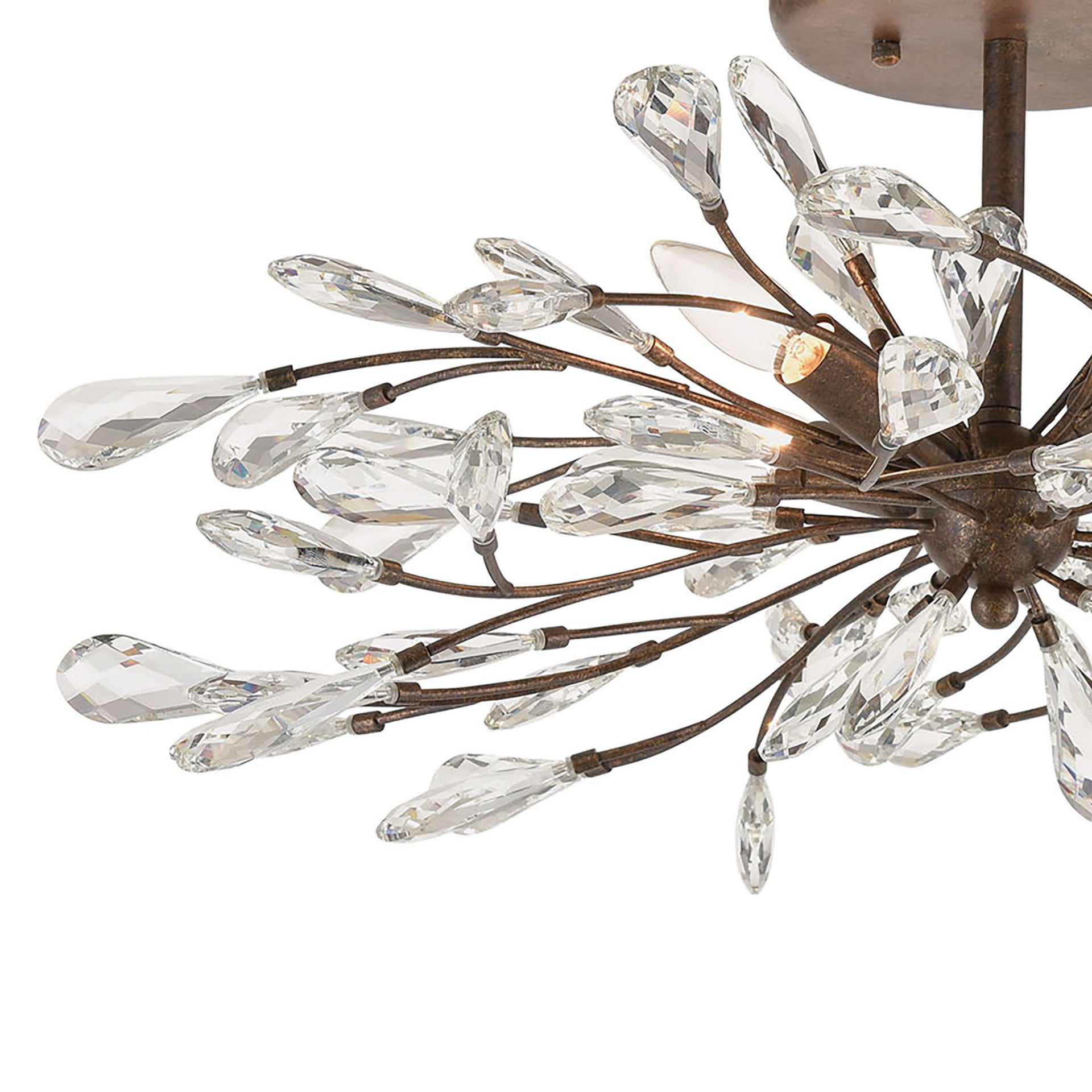 Crislett 28'' Wide 4-Light Semi Flush Mount - Sunglow Bronze