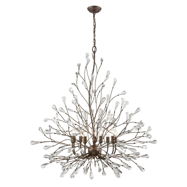 Crislett 40'' Wide 9-Light Chandelier - Sunglow Bronze
