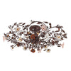 Cristallo Fiore 38'' Wide 6-Light Flush Mount - Deep Rust