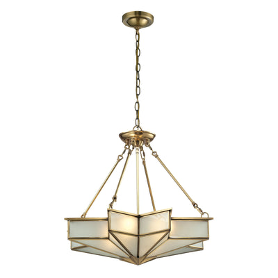 Decostar 25'' Wide 4-Light Chandelier - Brushed Brass