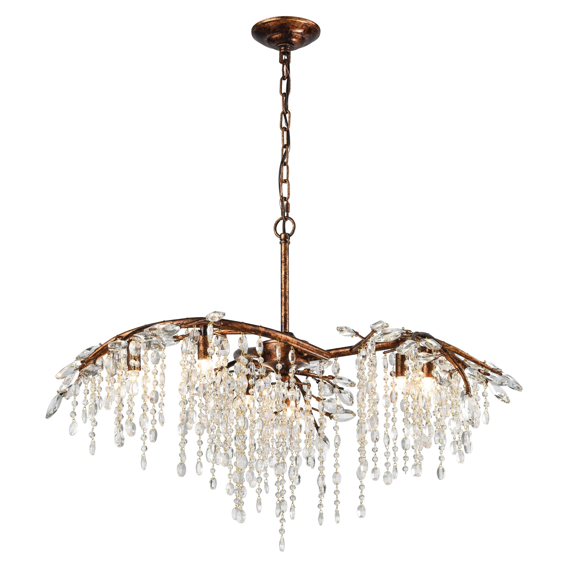Elia 32'' Wide 6-Light Chandelier - Spanish Bronze