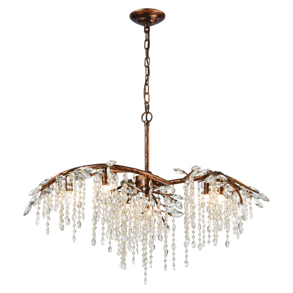 Elia 32'' Wide 6-Light Chandelier - Spanish Bronze