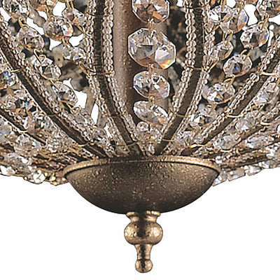 Elizabethan 17'' Wide 6-Light Flush Mount - Dark Bronze