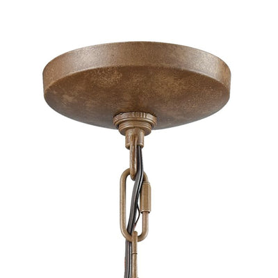Elk 25'' Wide 6-Light Chandelier - Wood Tone