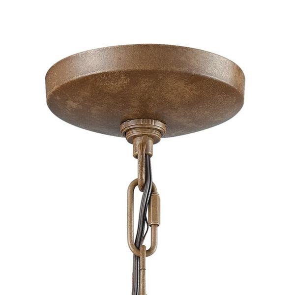 Elk 25'' Wide 6-Light Chandelier - Wood Tone