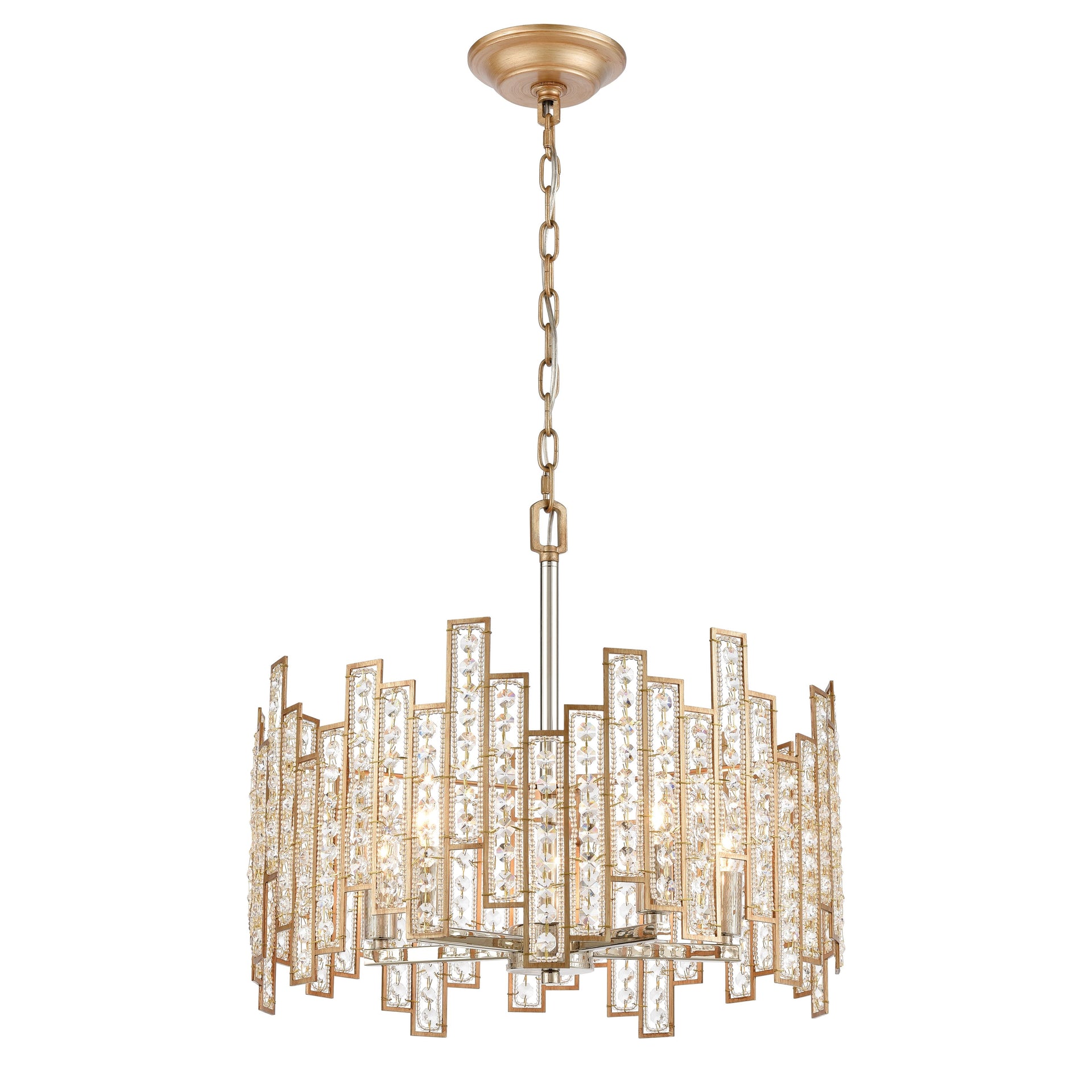 Equilibrium 19'' Wide 5-Light Chandelier - Matte Gold