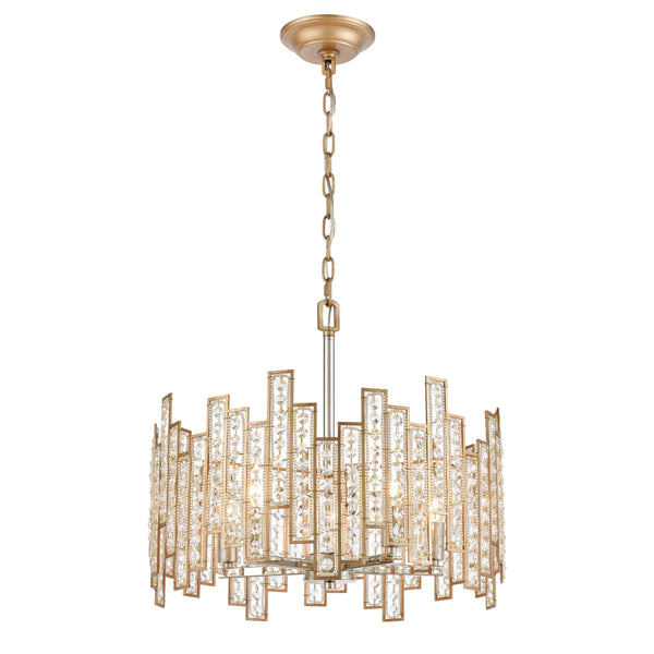 Equilibrium 19'' Wide 5-Light Chandelier - Matte Gold