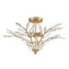 Flora Grace 28'' Wide 5-Light Semi Flush Mount - Champagne Gold