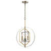 Geosphere 15'' Wide 3-Light Chandelier - Polished Nickel