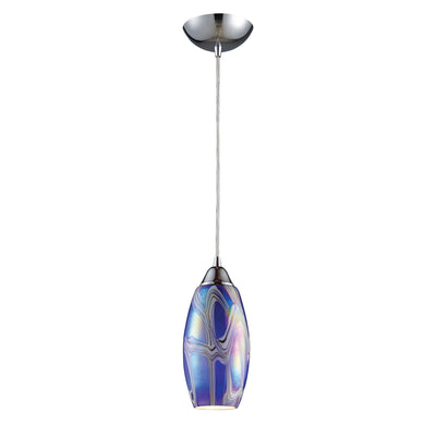 Iridescence 5'' Wide 1-Light Mini Pendant - Satin Nickel