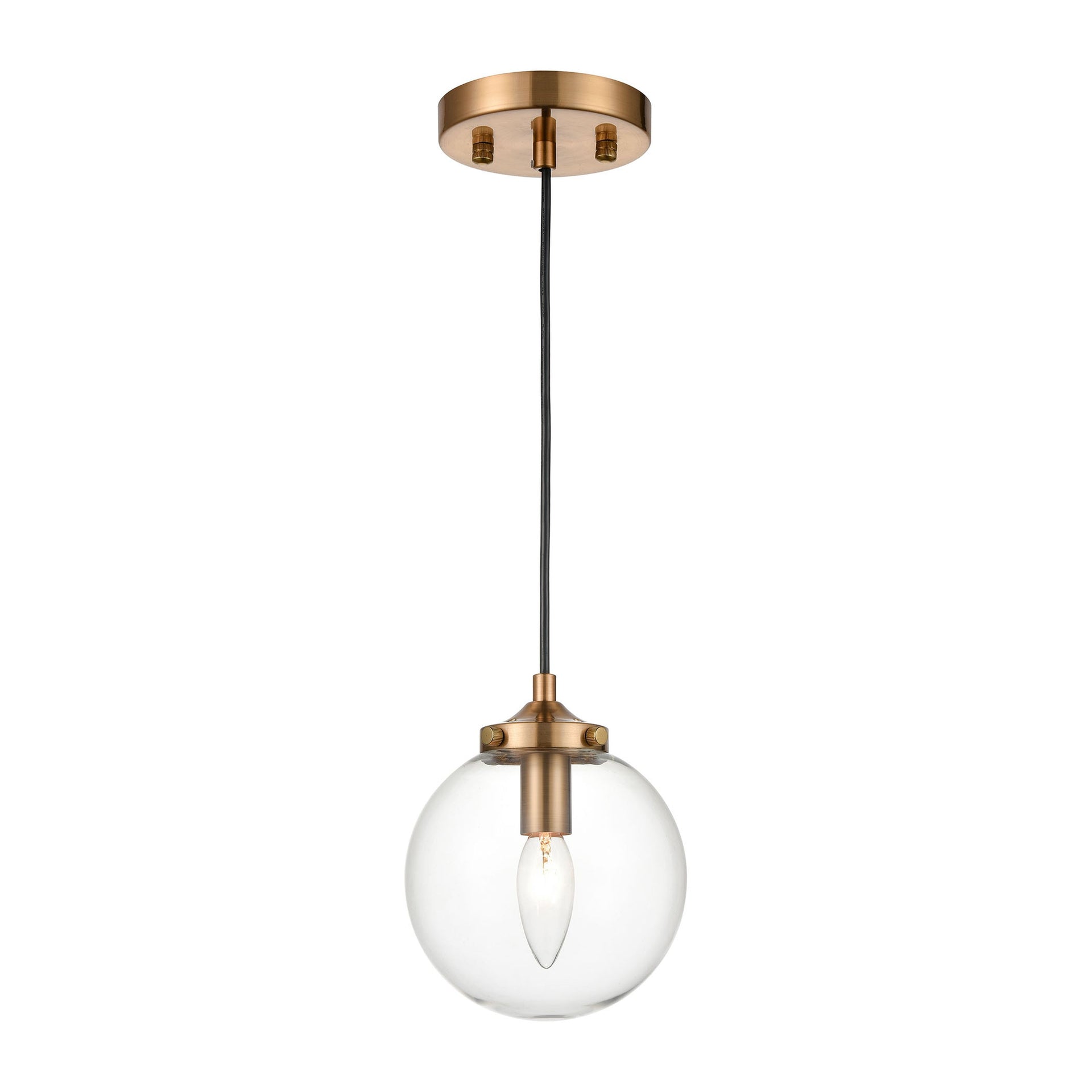 Kendall 6'' Wide 1-Light Mini Pendant - Brass