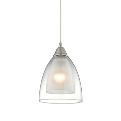 Layers 6'' Wide 1-Light Mini Pendant - Satin Nickel