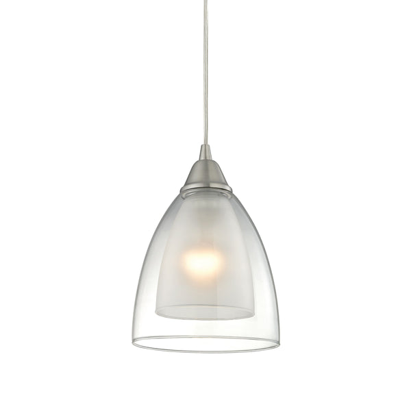 Layers 6'' Wide 1-Light Mini Pendant - Satin Nickel
