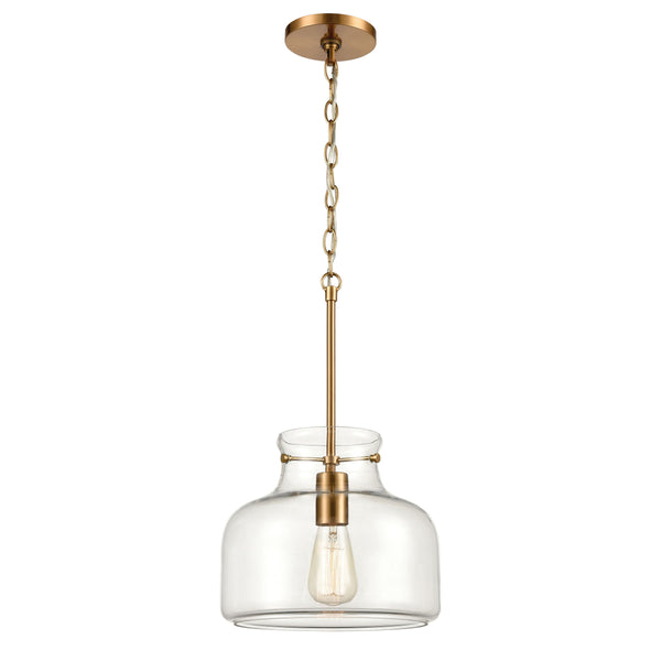 Lola 11'' Wide 1-Light Mini Pendant - Satin Brass