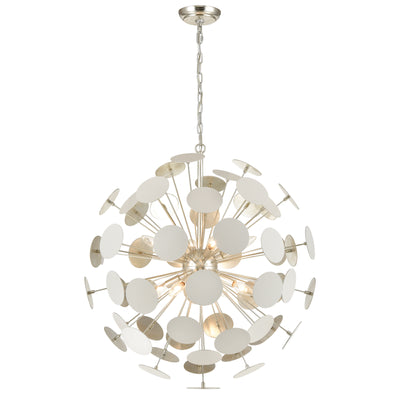 Modish 28'' Wide 8-Light Chandelier - Matte White
