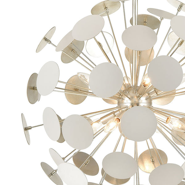 Modish 28'' Wide 8-Light Chandelier - Matte White