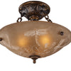 Restoration 16'' Wide 3-Light Semi Flush Mount - Antique Golden Bronze