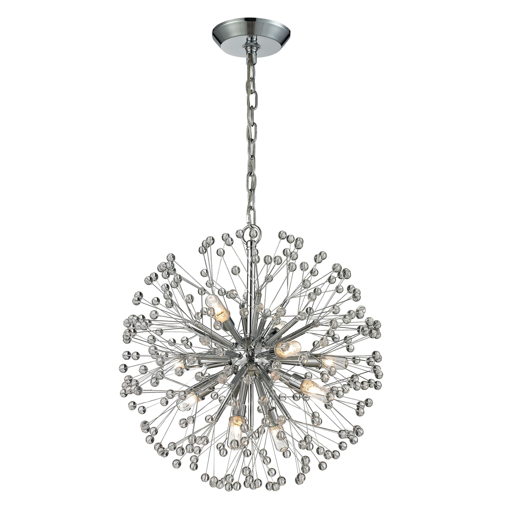 Dandelion 18'' Wide 9-Light Chandelier - Polished Chrome