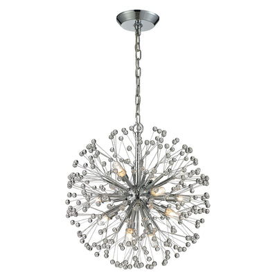 Dandelion 18'' Wide 9-Light Chandelier - Polished Chrome