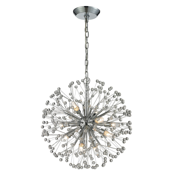 Dandelion 18'' Wide 9-Light Chandelier - Polished Chrome