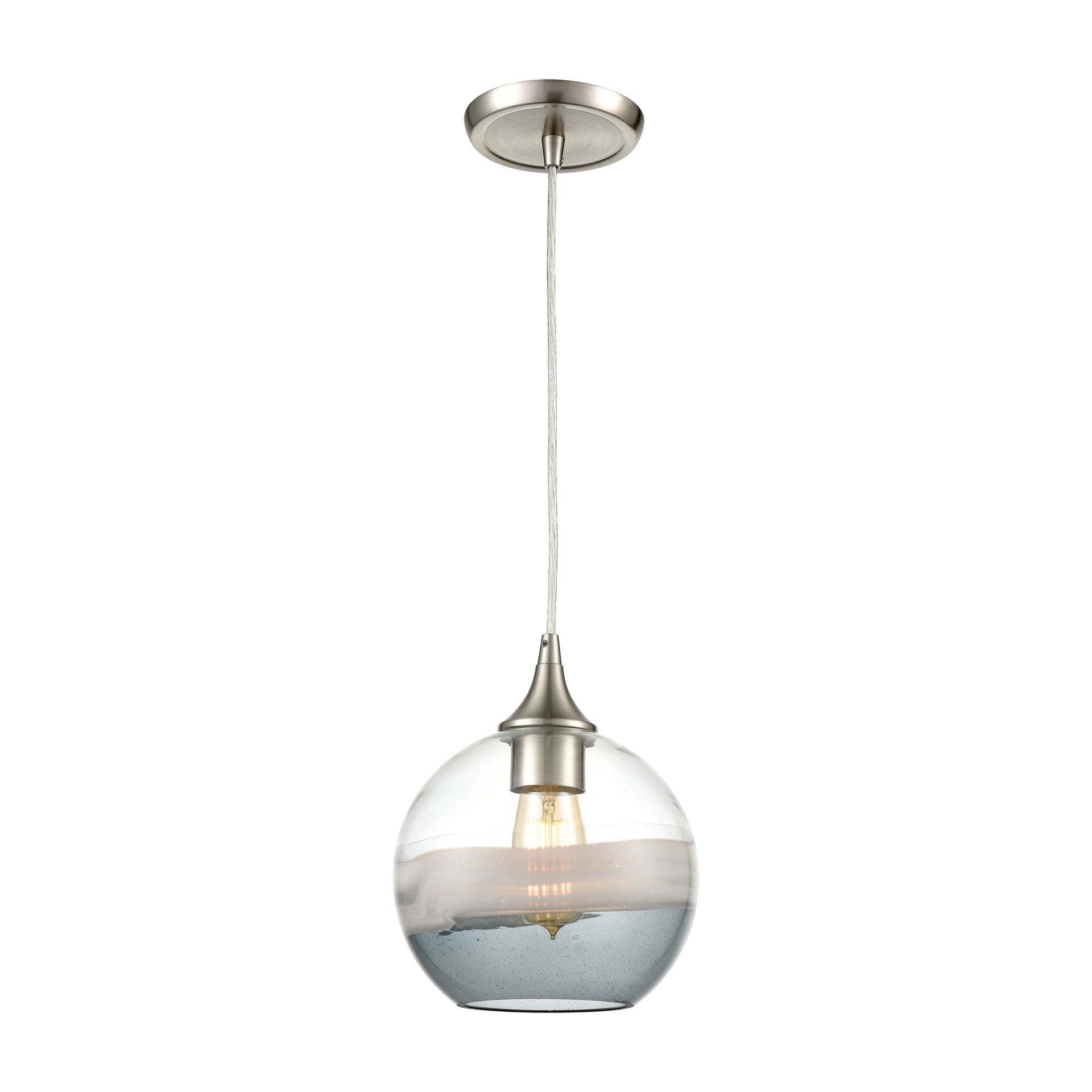 Sutter Creek 8'' Wide 1-Light Mini Pendant - Satin Nickel