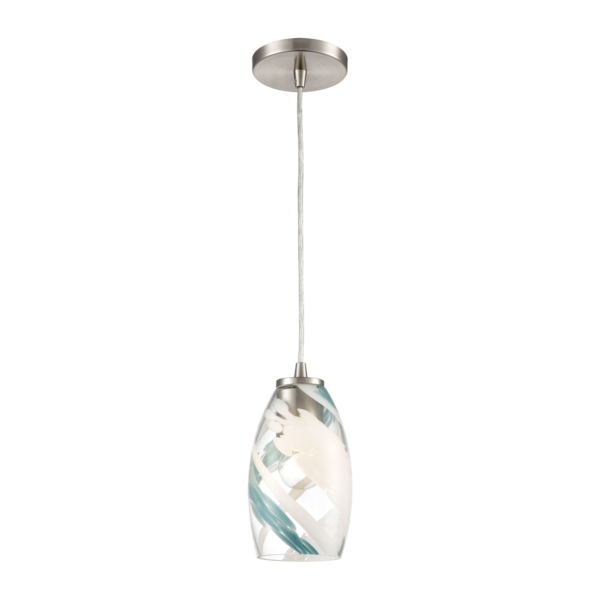Turbulence 5'' Wide 1-Light Mini Pendant - Satin Nickel
