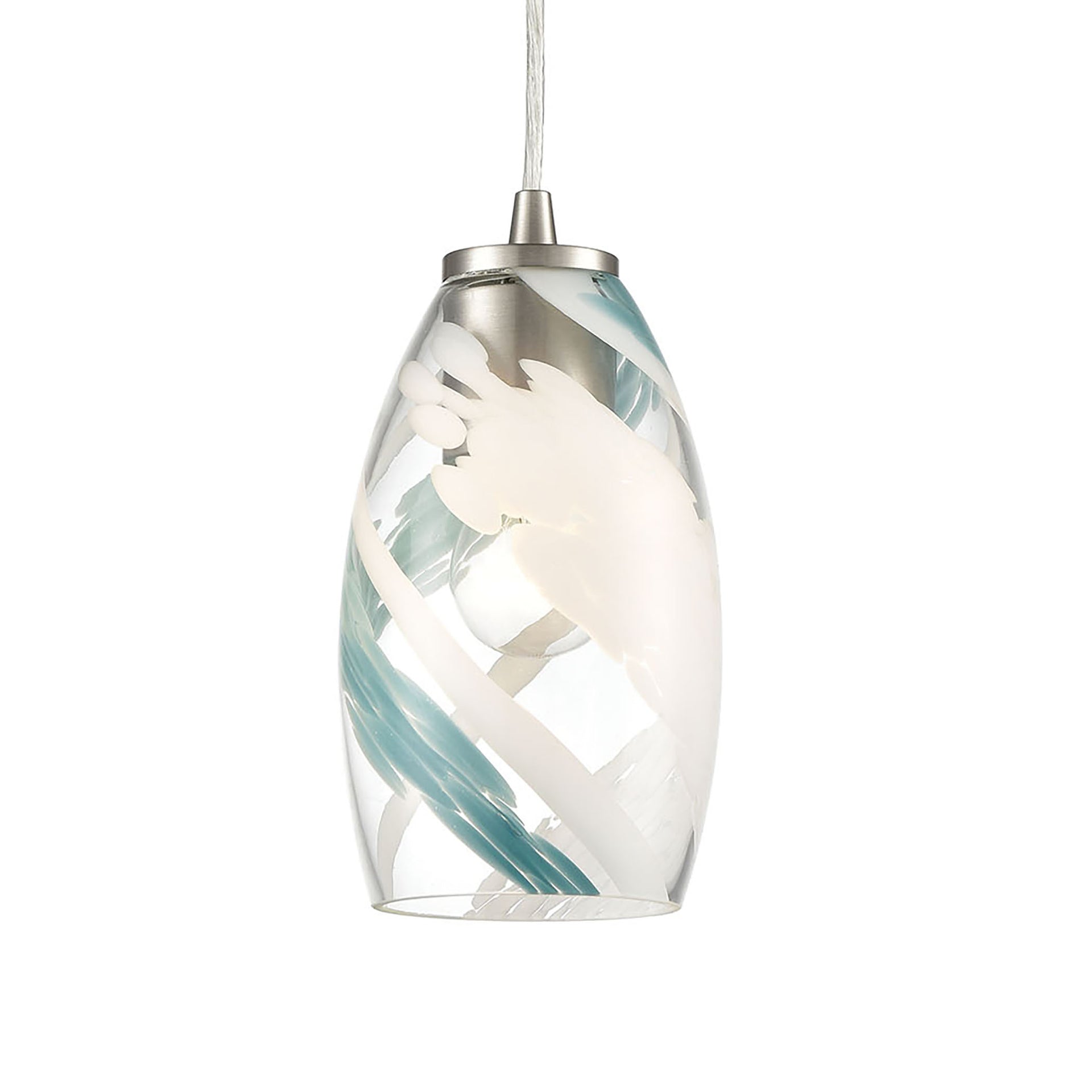 Turbulence 5'' Wide 1-Light Mini Pendant - Satin Nickel