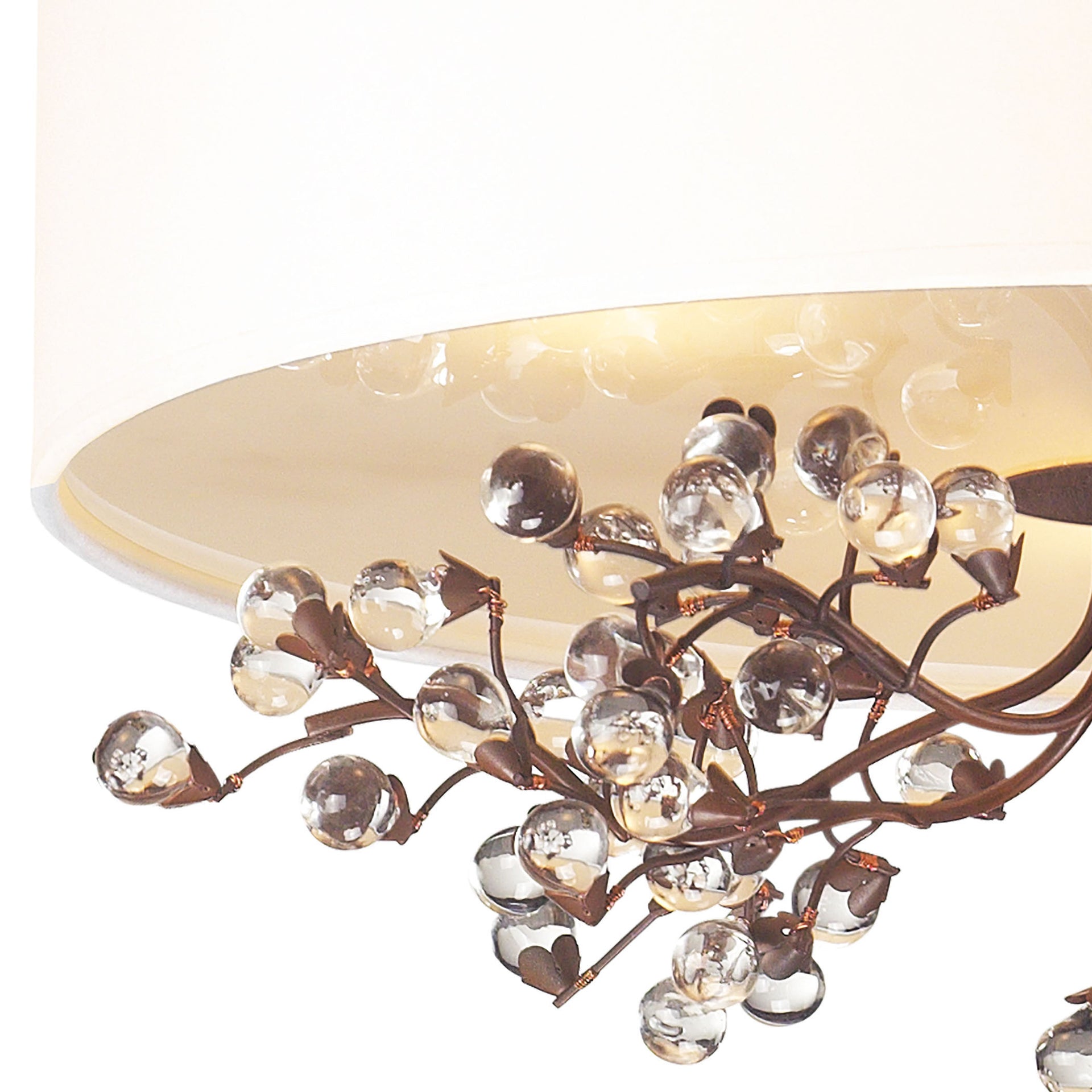 Winterberry 16'' Wide 3-Light Semi Flush Mount - Antique Darkwood